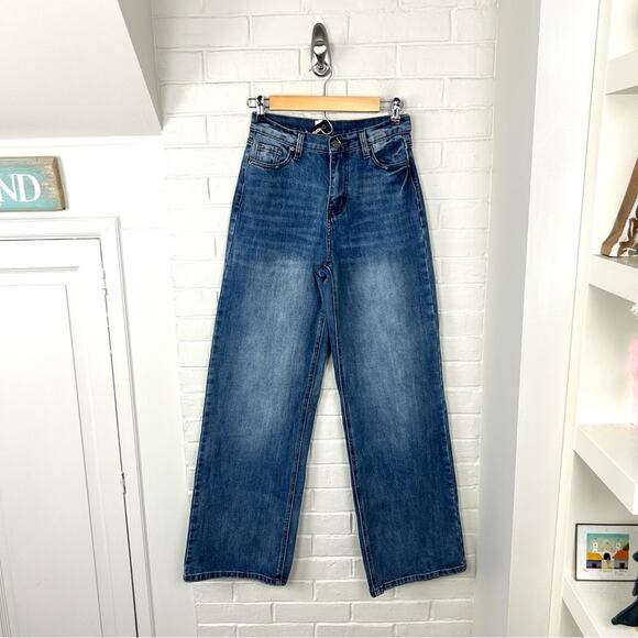 Fashion Nova High Rise Wide Leg Jeans Size 3/26 - Picture 1 of 11
